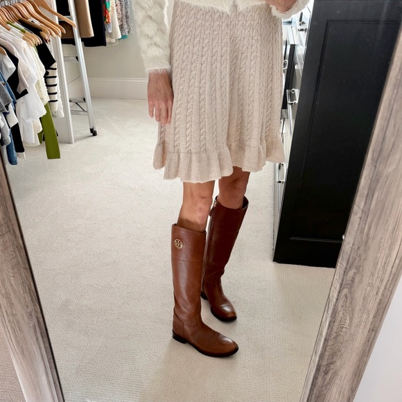 Preowned Tory Burch Brown Leather Knee-High Boots size 8 - Picture 10 of 11